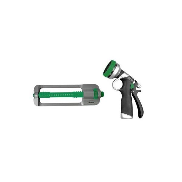 Scotts Watering Combo Kit Sprinkler and Nozzle – 2 pcs – Green and Grey