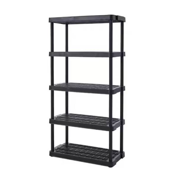 MAXIT 36″ x 18″ x 72″ 5 Shelf Heavy Duty Black Poly Shelving Unit