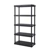 Image 1 : MAXIT 36″ x 18″ x 72″ 5 Shelf Heavy Duty Black Poly Shelving Unit