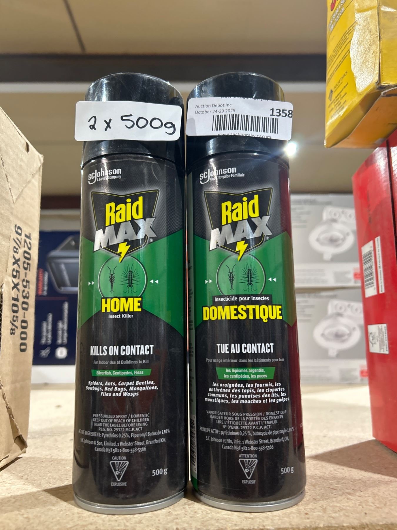 Raid Max Home Insect Killer Spray Dual Pack, 2x500g