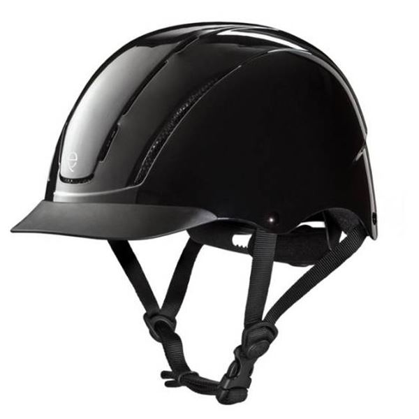 Troxel Spirit Low Profile Equestrian Helmet, Black Duratec, Size Medium