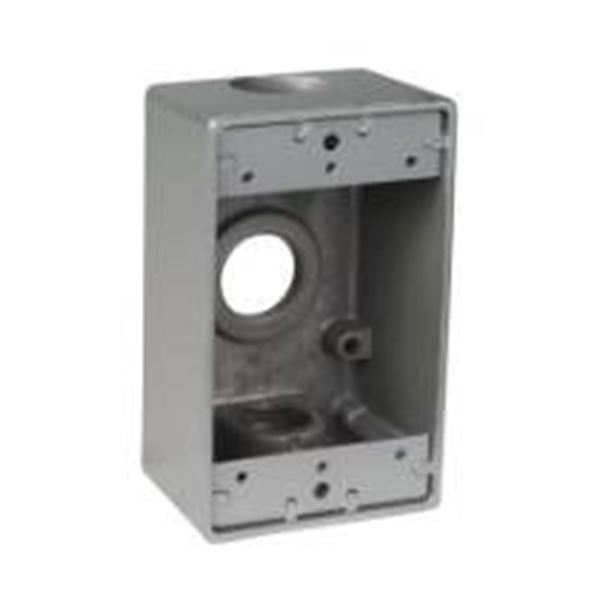 Lot of 10 Red Dot S105CN Three Hole 3/4 Inch Outlet Boxes, Silver