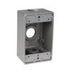 Image 1 : Lot of 10 Red Dot S105CN Three Hole 3/4 Inch Outlet Boxes, Silver