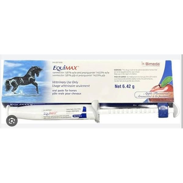 EquiMax Veterinary Dewormer Syringes – 12×6.42 g Each