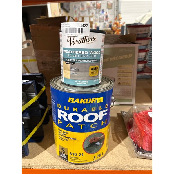 Varathane Weathered Wood Accelerator, 946 mL And Bakor Durable Roof Patch, 3.78 L