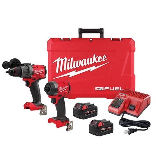 Milwaukee M18 Fuel 3697-22 Cordless Tool Set with XC5.0 Batteries