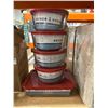 Image 1 : LOT OF 5 ASSORTED Anchor Hocking Glass Food Storage Set with Red Lids