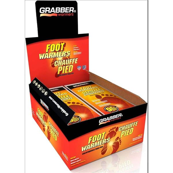 2 Grabber Foot Warmers Size M/L, 30 Pairs Per Lot