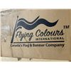 Image 2 : 18 Ft Heavy Duty Steel Flag Pole Set, White 2 in Diameter, with 2 Large Canadian Flags