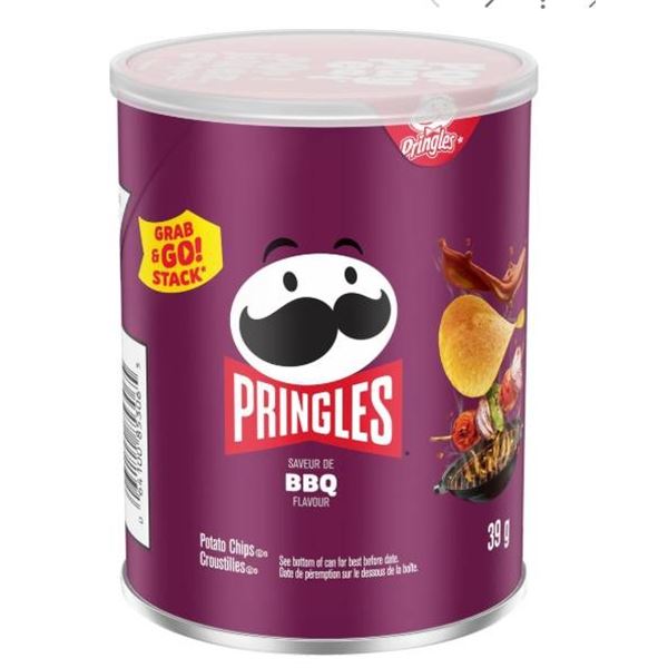 Pringles 12 x 39g Cans – BBQ Flavor
