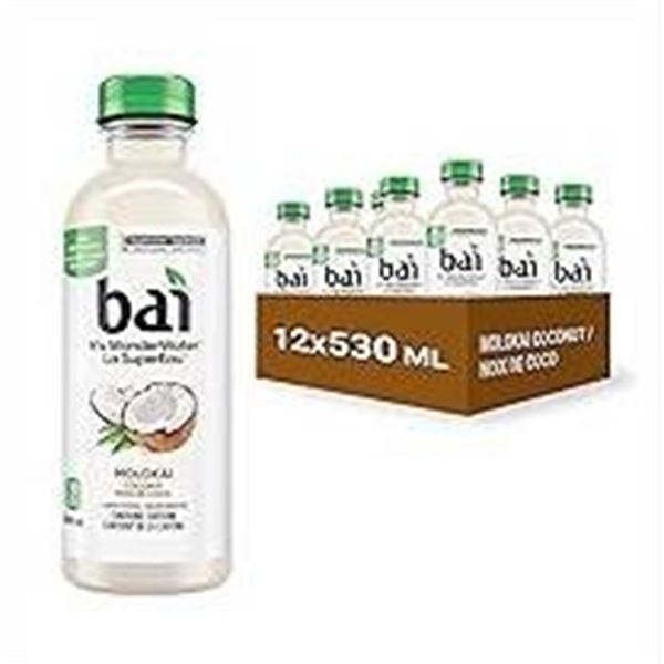 12 x 530 mL Bottles of Bai Molokai Coconut Enhanced Water