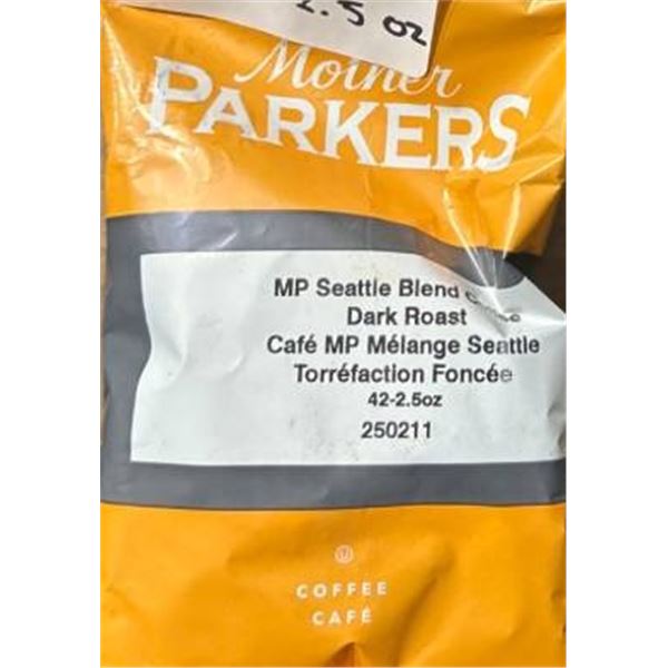 Mom’s Parkers Seattle Blend Dark Roast Single-Serve Coffee Sachets, 42 x 7.5 ml