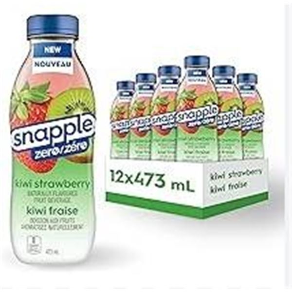 Snapple Zero Kiwi Strawberry 12 Bottles, 473 mL Each