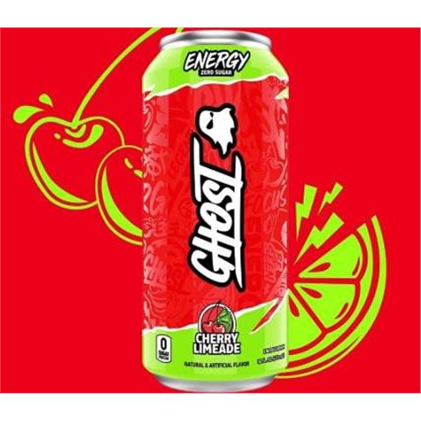 Ghost Cherry Limeade Energy Drink, 12 x 473mL Cans