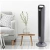 Image 1 : The Seville Classics Ultraslimline Tower Fan Includes a remote control