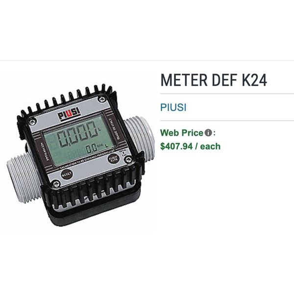 2 Piusi K24 Electronic Turbine Meters, Made in Italy