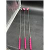 Image 2 : Lot of 3 Telescoping Back Scratchers with Paw-Themed Heads and Pink Handles