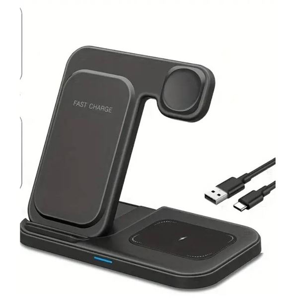 3-in-1 15W Max Wireless Charger with Folding Design