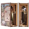 Image 1 : CUTEBEE 3D Puzzle Wooden, Booknook Bookshelf Insert Decor Alley, Book Nook Model Building Kit with L