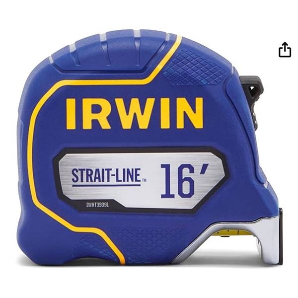 Irwin Strait-Line 16′ Tape Measure with Retraction Control