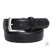 Image 1 : Roots Black Leather Belt M/M 32-34 with Silver Buckle