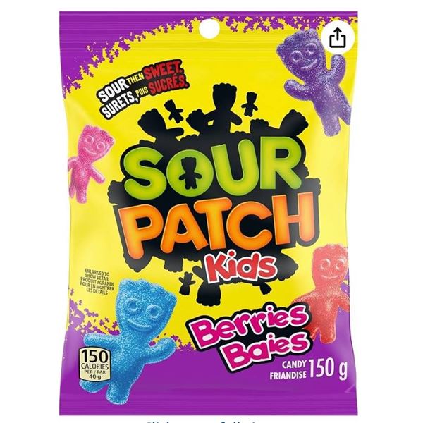 Sour Patch Kids Berries Bags, 56g x 11