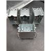 Image 1 : Lot of 4 Metal Electrical Outlet Boxes with Knockouts