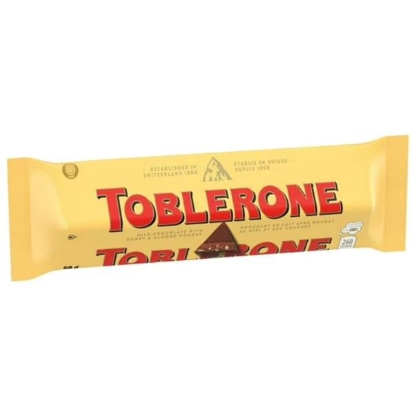 Lot of 11 Toblerone 50g Milk Chocolate Bars With Honey and Almond Nougat