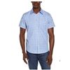 Image 1 : Gap Men’s Blue and White Gingham Short-Sleeve Shirt, Size L/G