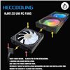 Image 1 : Lot of 2 HECCOOLING 3 Pack 120mm ARGB PWM Case Fans, 120mm ARGB PWM Computer Case Fans, 4.72 Inches,