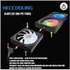Image 1 : Lot of 2 HECCOOLING 3 Pack 120mm ARGB PWM Case Fans, 120mm ARGB PWM Computer Case Fans, 4.72 Inches,