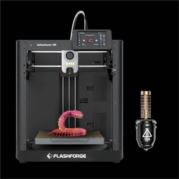 Adventurer 5M 3D Printer, Black, 435x435x480 mm