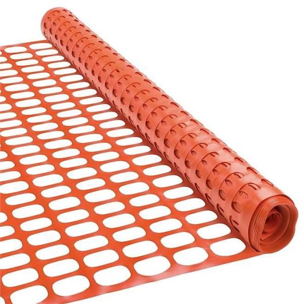 Orange Plastic Fence Mesh – Oval Type, 3.28′ x 49.2′