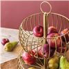 Image 1 : Over and Back 2-Tier Metal Basket with Wire Design