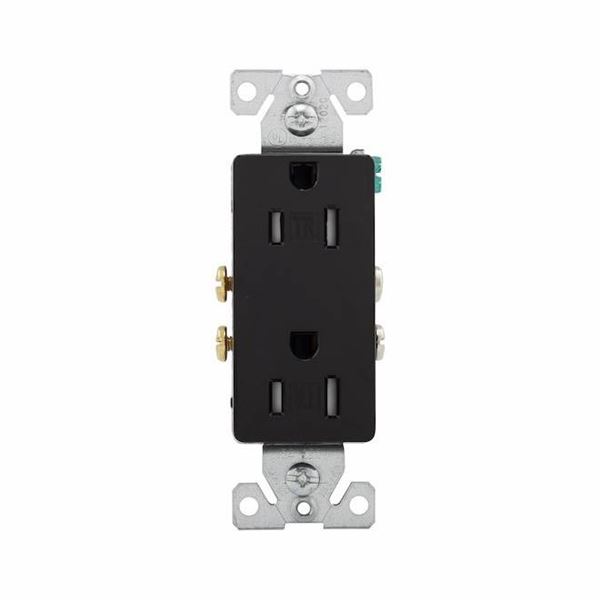 Eaton Black 15-Amp Decorator Tamper-Resistant Outlet LOT OF 10