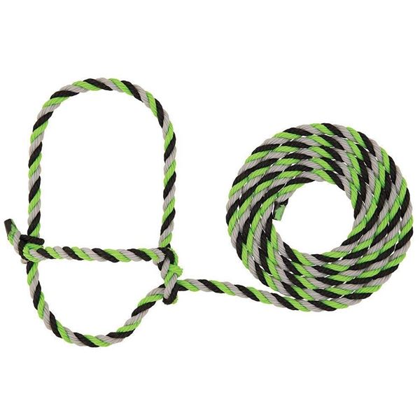 Weaver Leather Breaking Halter 5161 Green and Gray Rope