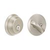 Image 1 : Schlage EZ Deadbolt Lockset with Turn Piece, Satin Nickel Finish LOT OF 2