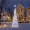Image 1 : LED Cone Tree with 200 White LEDs, Cone Shape Design