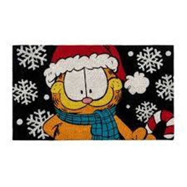 Garfield Holiday Decorative Mat with Snowflakes, 22.5in x 38in LOT OF 2