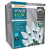 Image 1 : Stay-Lit 2 Sets of 50 LED C9 Lights (100 Total) in Pure White
