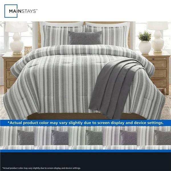 Comfy Bamboo World Graham Comforter Set, Queen Size, 7 Pieces