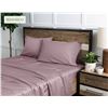 Image 1 : Comfy Bamboo World 8800 Gold Series Queen Sheet Set in Purple