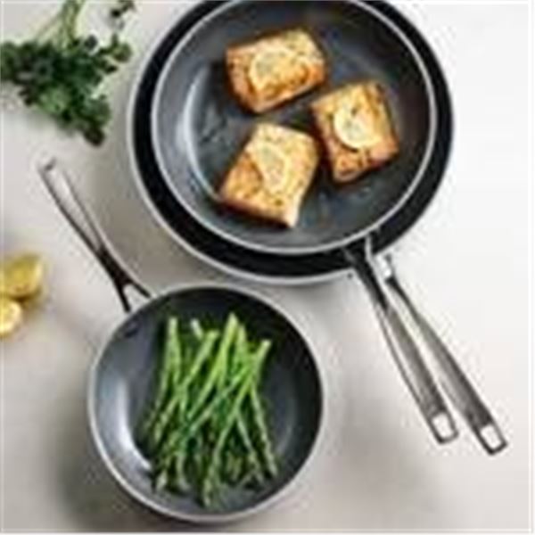 Tramontina 3-Piece Stainless Steel Cookware Set with Ceramic Interior
