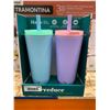 Image 2 : Two Reduce Halo 32 oz Stainless Steel Tumblers with Straws