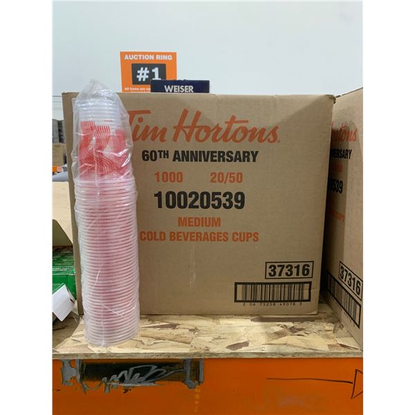 Tim Hortons 60th Anniversary Medium Cold Beverage Cups 1000 Count