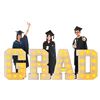 Image 1 : LANXUN 40-inch Large Black Graduation Party Decorations