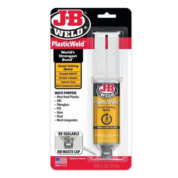 JB Weld PlasticWeld Quick-Setting Epoxy Syringe – Lot of 3