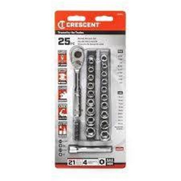Crescent 25-Piece Socket Wrench Set (Model CSWS25)