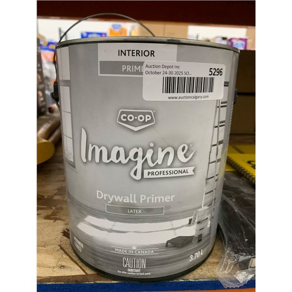 Lot of 2 Co-op Imagine Professional Interior Drywall Primer, Latex, 2 x 3.70L