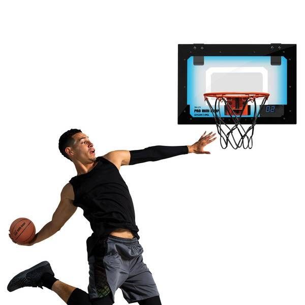 SKLZ Pro Mini Basketball Hoop Showtime With Lights and Adjustable Hoop